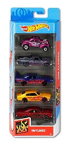 Hot Wheels  Hw Flames Pacote C/05 Carros Ghp60