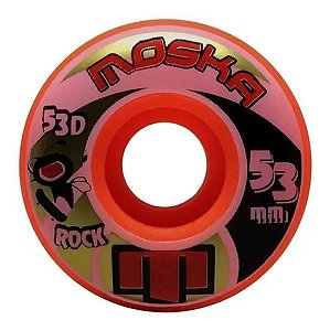 Roda Moska 53mm Rock Orange 53d Kit 4 Rodas