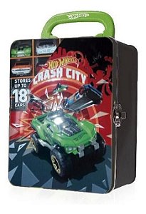 Hot Wheels Maleta Porta Carrinhos - 18 Entradas Fun Preta