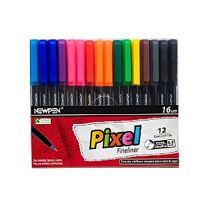 Caneta UltraFine Pixel 0.5mm Cx/16un Newpen