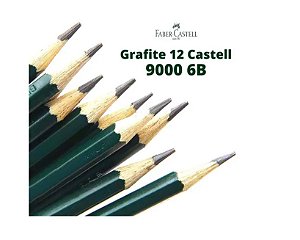 Lápis Técnico Grafite 9000 6b 12 Unidades Faber Castell