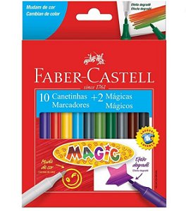 Caneta Hidrográfica com 12 Cores Magic Faber-Castell