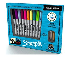 Kit Marcadores Permanentes 12 Cores Sharpie