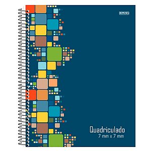 Caderno Quadriculado Espiral 7mm x 7mm 80 Folhas São Domingos