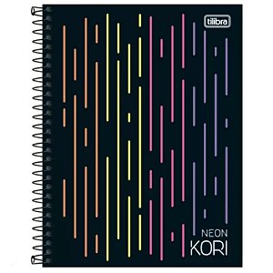 Caderno Colegial 1 Matéria Neon Kori 80 Folhas Tilibra