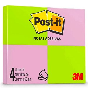 Notas Adesivas Post-it 38mmx50mm Colors