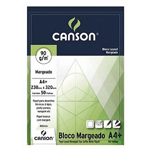 Bloco Margeado A4 50 Folhas 90 g/m² Canson