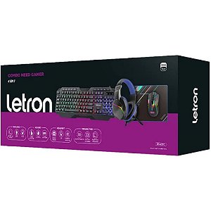 Kit Teclado+Mouse+Headset+Mouse Pad Letron COD.74363
