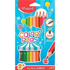 Lápis De Cor Color'Peps Jumbo Caixa com 12 Cores