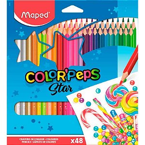 Lápis De Cor Color'Peps Caixa com 48 Cores Maped