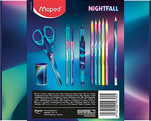Kit Multiprodutos Escolares Nightfall Caixa X 11 Pecas