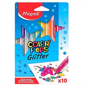 Canetinha Hidrográfica Color'Peps Glitter Estojo com 10 Cores