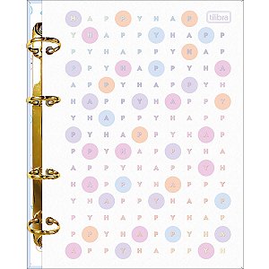 Caderno Argolado Cartonado Colegial Happy 160F Tilibra