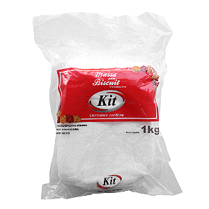 Massa de Biscuit Branca 1kg Kit