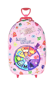 Mala Infantil 3D c/ Rodinhas Divertidamente Roleta Maxtoy REF.3862BM24