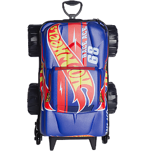 Mala Infantil 3D c/ Rodinhas  Hotwheels Race Monster Truck Maxtoy REF.2501AM24