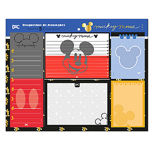 Bloco de Anotações c/5 bloquinhos Mickey Mouse Dac REF.4638