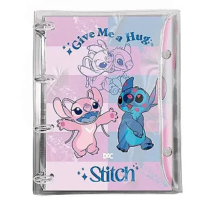 Caderno Fichário Universitário - DAC - Stitch E Angel 192 Folhas