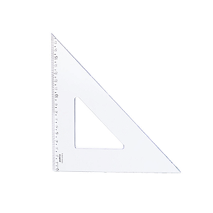 Esquadro 45° x 26cm New Line Cristal Maxcril REF.10070011