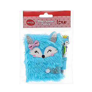 Mini Caderno Love Panda + Caneta 4 Cores Molin REF.23497