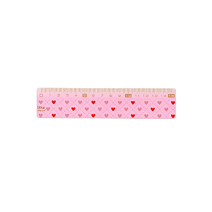 Régua Love Pink 15cm Molin REF.31595