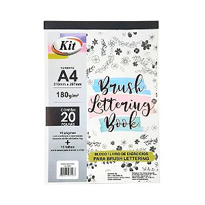 Brush Lettering Book bloco A4 20 folhas 180gm/²