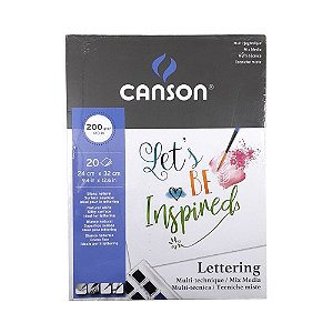 Bloco Lettering Multi-técnica Canson 20 folhas 200g/m²