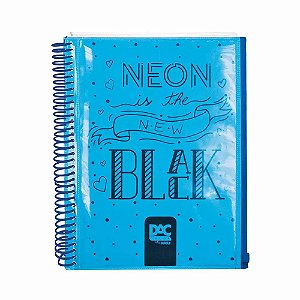 Caderno Universitário Neon 10 Matérias 160 folhas Dac Azul 3359AZ