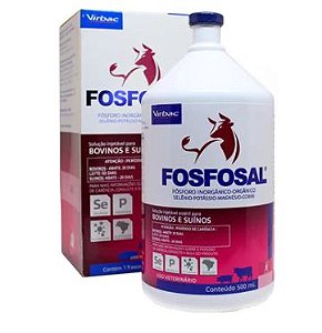 Fosfosal Virbac 500ml Para Deficiência Vitamínica De Bovinos