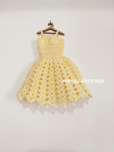 Roupa para boneca barbie em crochê - Vestido bailarina - Manas Arteiras