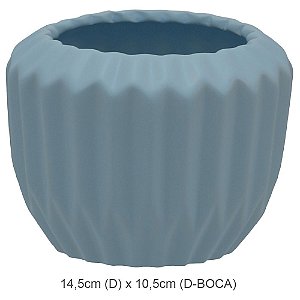 Vaso Cerâmica 12cm - Azul Claro