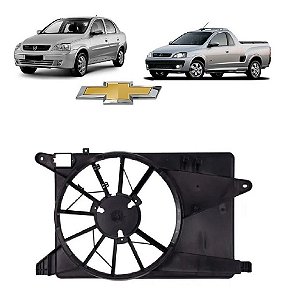 Defletor Ventoinha Do Radiador Chevrolet Corsa/montana Com A