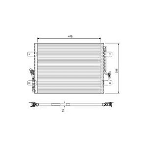 Condensador Palio Siena Strada 1996-2008 (sis. 4 Mangueiras)