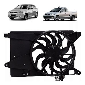 Ventoinha Do Radiador Montana Novo Corsa 2011-2016 Com Ar