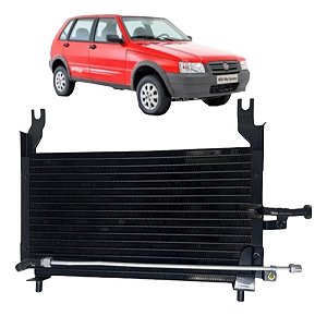 Condensador Fiat Uno Fire/ Com Cano De Liquido