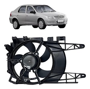 Ventoinha Radiador  Prisma Com Ar  2007 À 2016