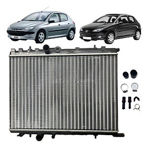 Radiador Peugeot 206 207 1.0 1.4 1.6 Todos Os Modelos Com Ar