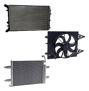 Kit Radiador Eletro Condensador Defletor Gol G5 G6 G7 Com Ar