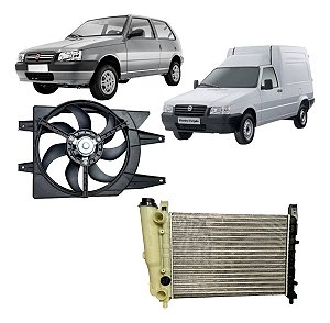 Radiador Ventoinha Uno Fire Sem Ar 2001/2017 (modelo Gate )