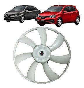 Eletro Ventoinha Toyota Etios 1.3 1.5 2012 Até 2017 7 Pás