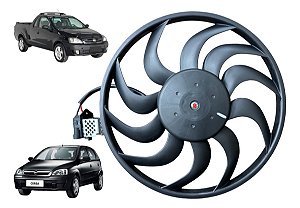 Motor E Ventoinha Radiador Montana 1.4 Flex 2007 2008 C/ar