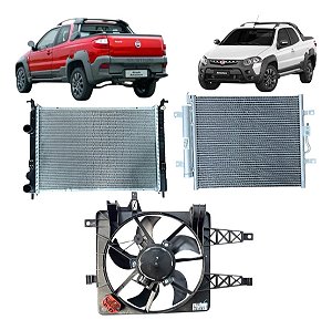 Kit  Radiador Strada Adventure Locker 1.8 C/ Ar (sis. Bher)