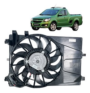 Ventoinha Radiador Gm Montana 2017 C/ Módulo Original Gate