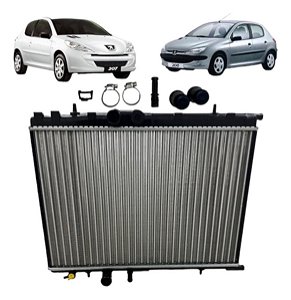 Radiador Peugeot 206 / 207 Todos Os Modelos Com Ar
