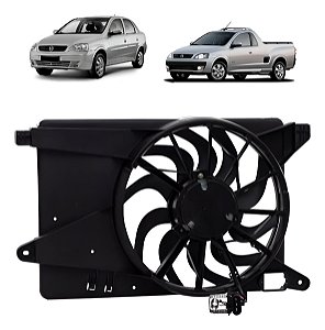 Ventoinha Do Radiador Montana Novo Corsa 2011-2016 Com Ar