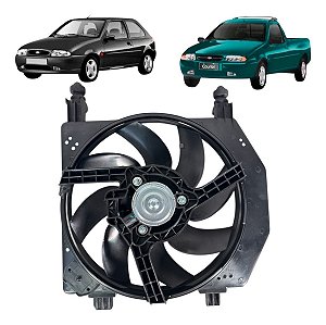 Ventoinha E Defletor Fiesta Courier 1.0 1.3 1996 / 1998 C/ar