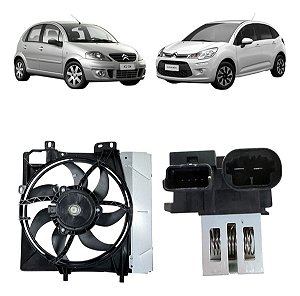 Eletroventilador Completo Citroen C3 2011 2012 2013 Manual