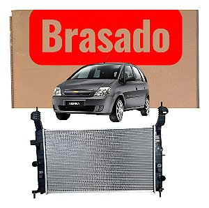 Radiador Meriva 1.4 1.8 2002 À 2012 Com Ar Brasado