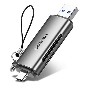 Leitor De Cartão Usb 3.0 E Type C Sd Micro Sd - Ugreen 50706