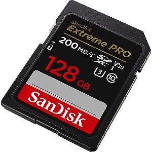 Cartão de memória SanDisk 128GB Extreme PRO UHS-I SDXC 200mb/s